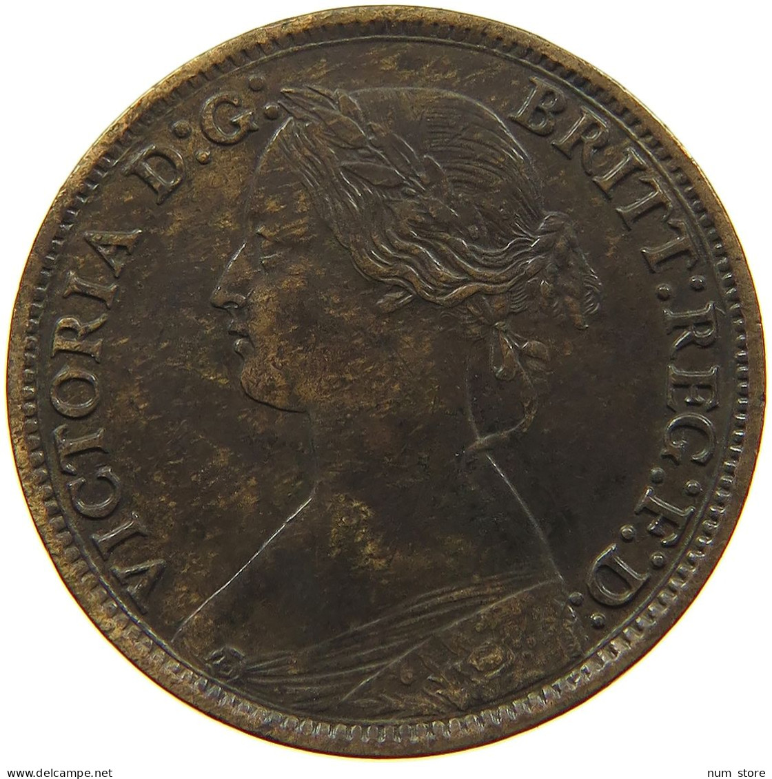 GREAT BRITAIN FARTHING 1865 Victoria 1837-1901 #a058 0131 - B. 1 Farthing