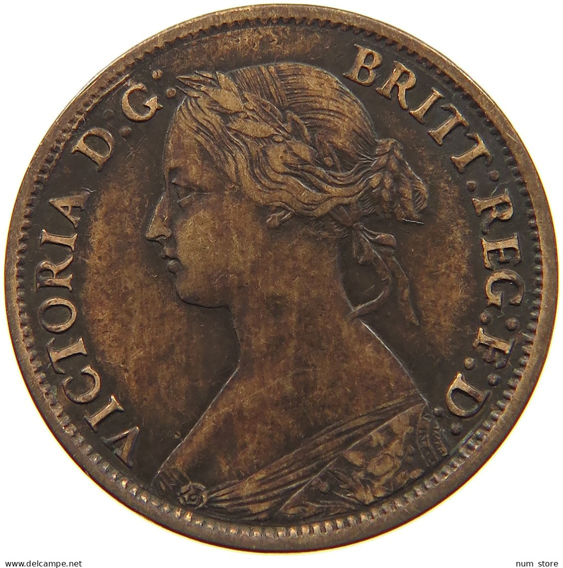 GREAT BRITAIN FARTHING 1865 Victoria 1837-1901 #c079 0225 - B. 1 Farthing