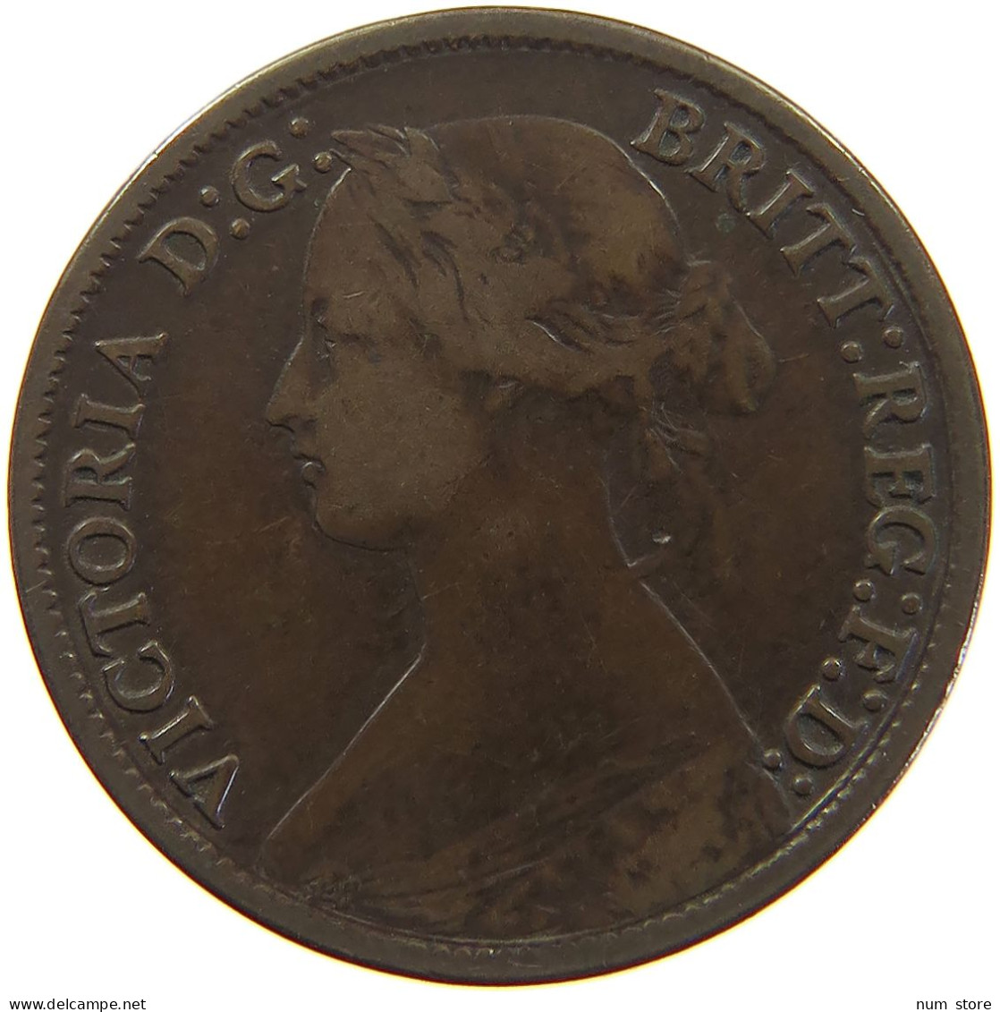 GREAT BRITAIN FARTHING 1865 Victoria 1837-1901 #c064 0105 - B. 1 Farthing