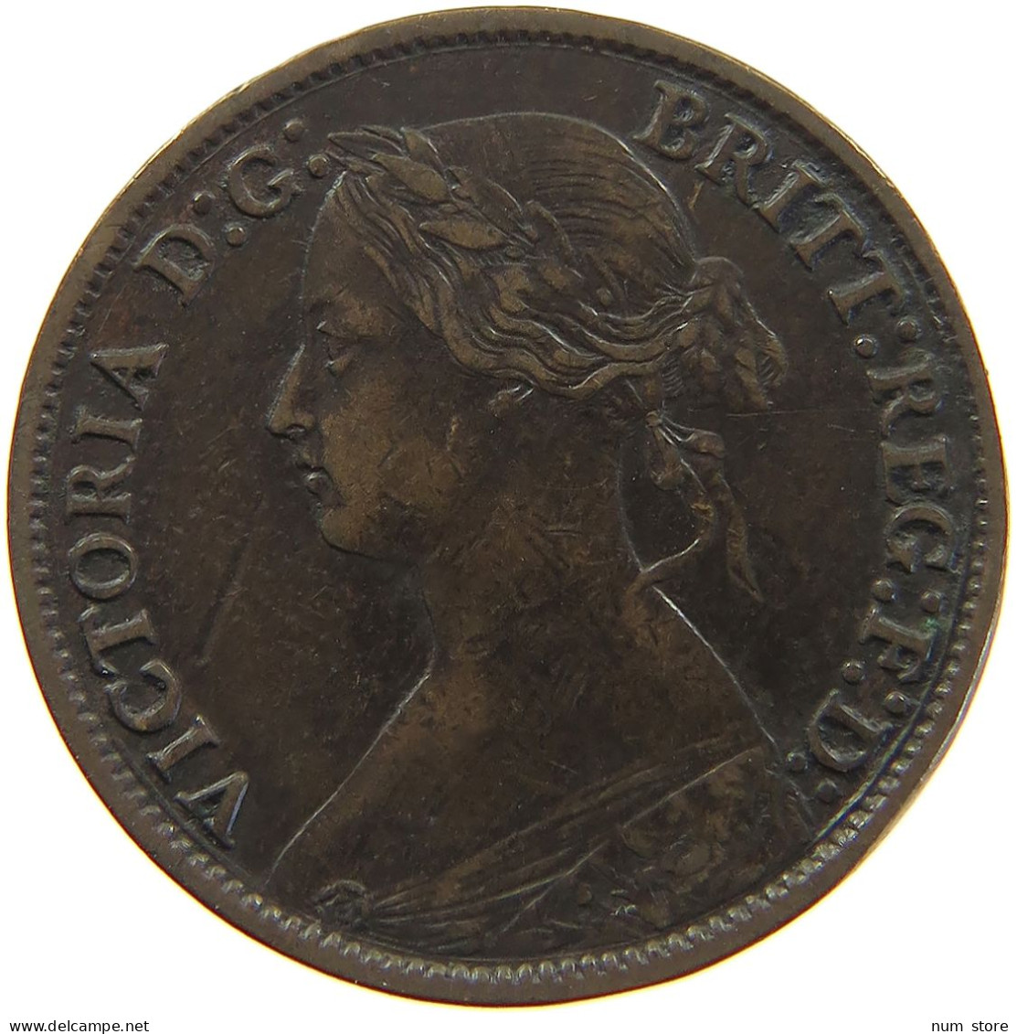 GREAT BRITAIN FARTHING 1865 Victoria 1837-1901 #c063 0085 - B. 1 Farthing