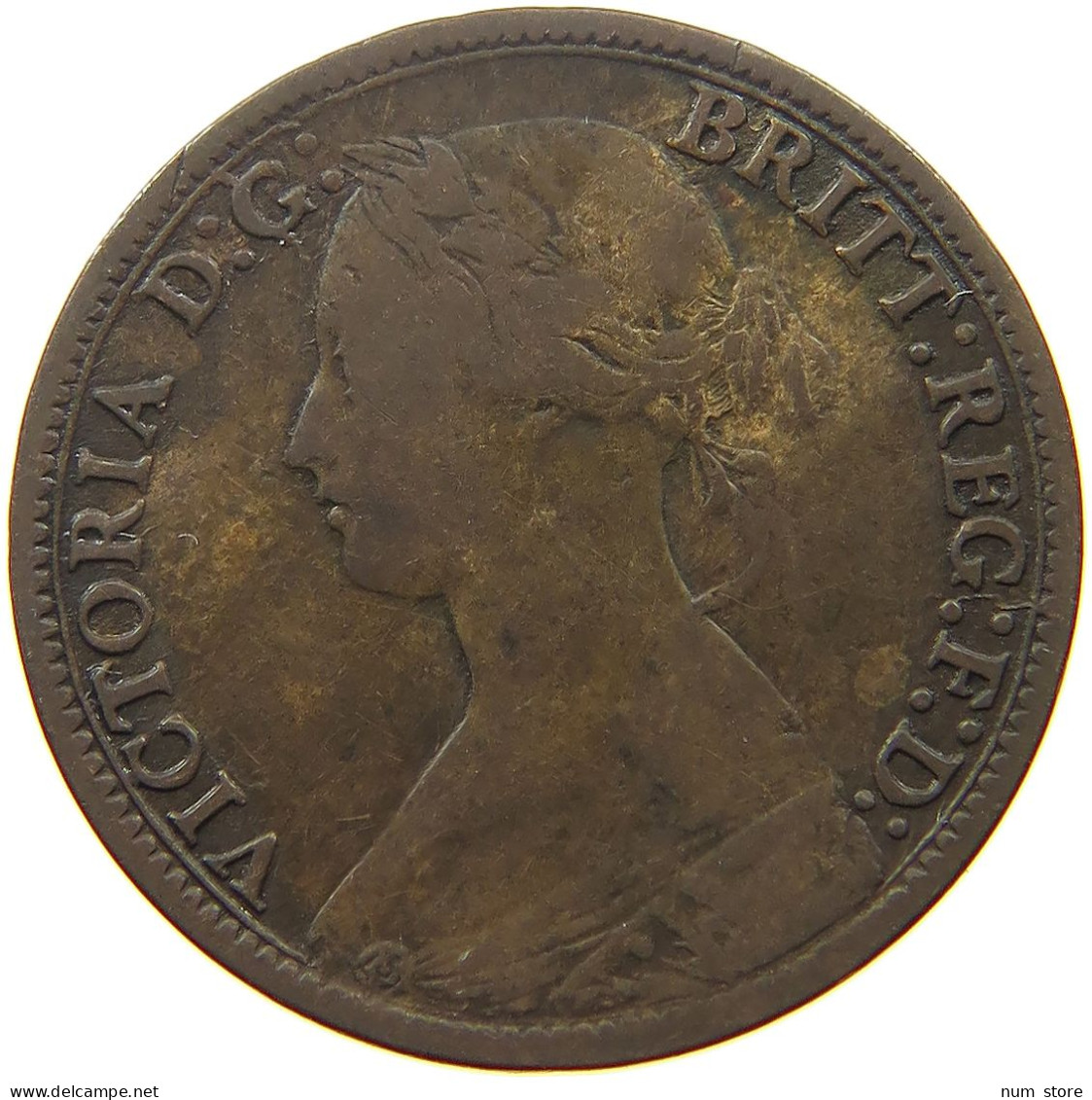 GREAT BRITAIN FARTHING 1865 Victoria 1837-1901 #s052 0015 - B. 1 Farthing