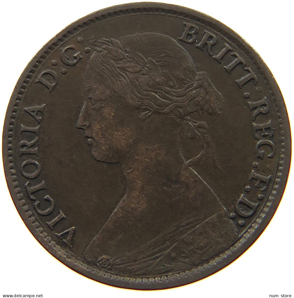 GREAT BRITAIN FARTHING 1864 Victoria 1837-1901 #c083 0381 - B. 1 Farthing