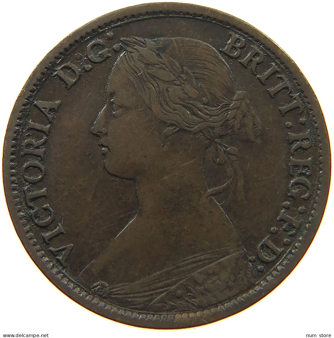 GREAT BRITAIN FARTHING 1864 Victoria 1837-1901 #s080 0193 - B. 1 Farthing