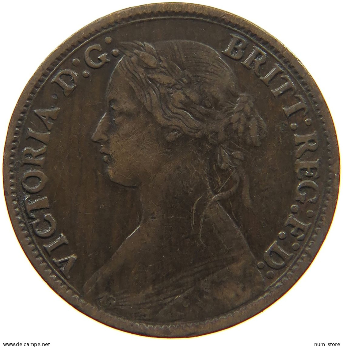 GREAT BRITAIN FARTHING 1865 Victoria 1837-1901 #c022 0241 - B. 1 Farthing