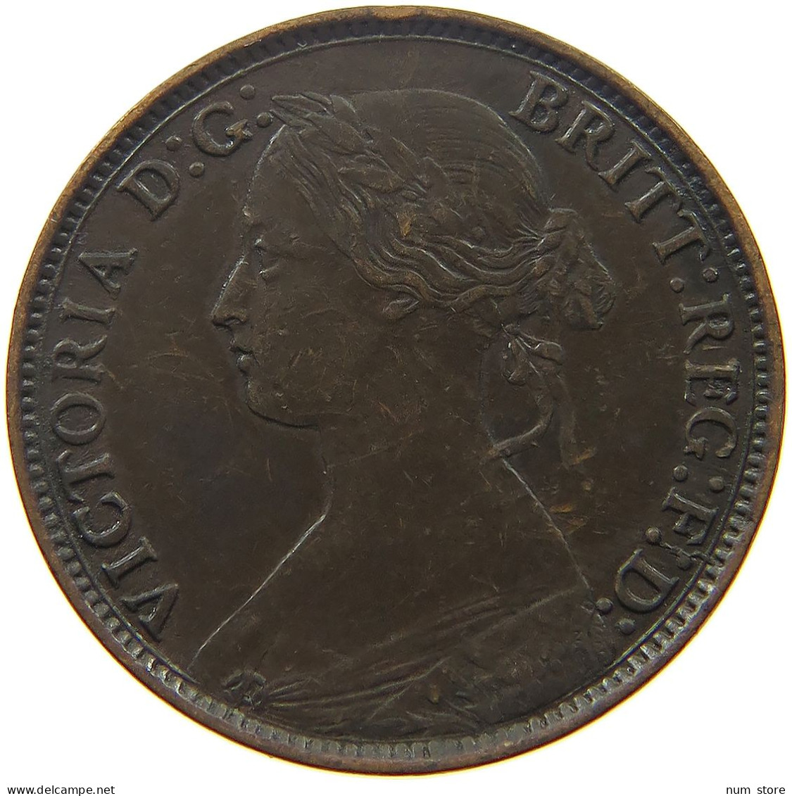 GREAT BRITAIN FARTHING 1862 Victoria 1837-1901 #s051 0759 - B. 1 Farthing