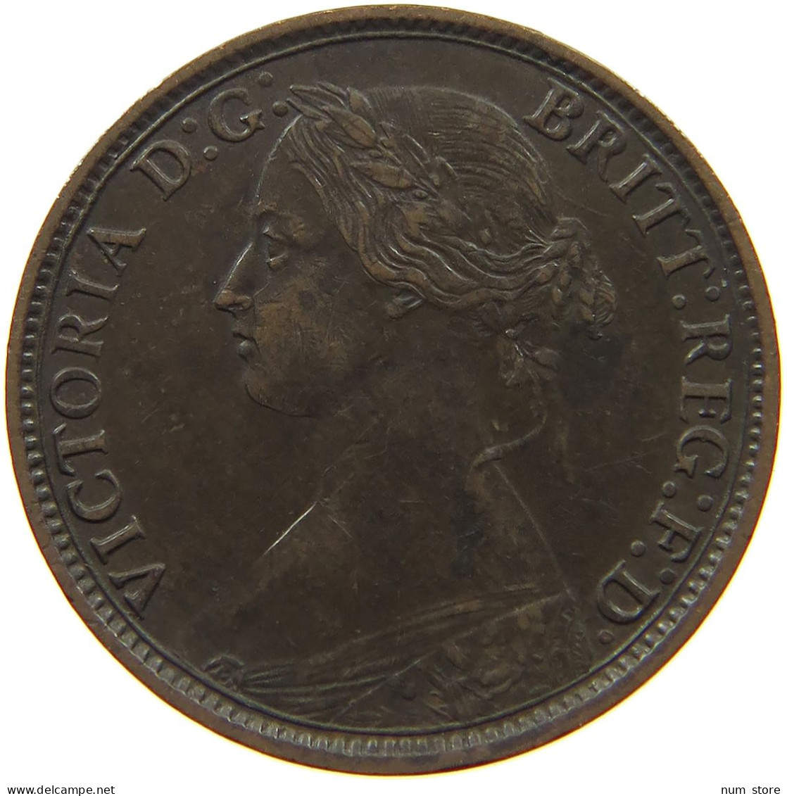 GREAT BRITAIN FARTHING 1862 Victoria 1837-1901 #t149 0269 - B. 1 Farthing