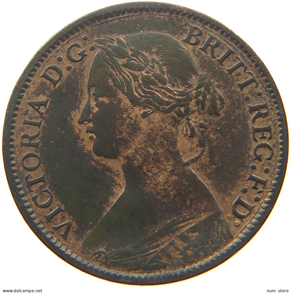 GREAT BRITAIN FARTHING 1861 Victoria 1837-1901 #s052 0011 - B. 1 Farthing