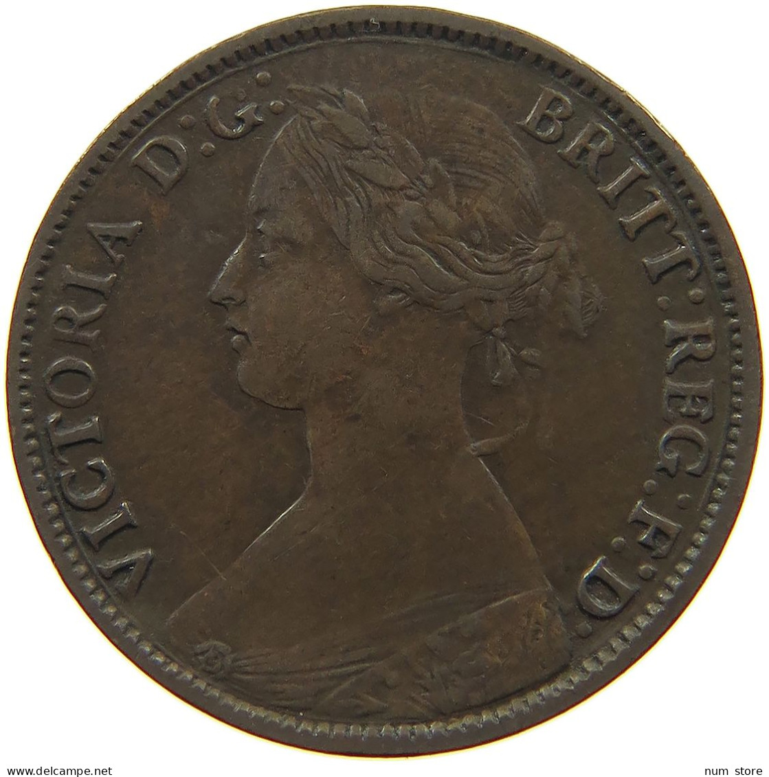 GREAT BRITAIN FARTHING 1861 Victoria 1837-1901 #c082 0175 - B. 1 Farthing