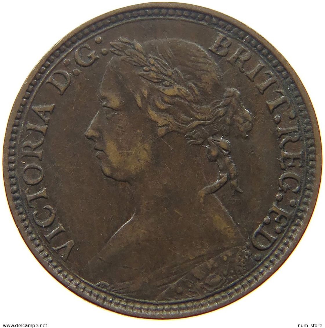 GREAT BRITAIN FARTHING 1875 H Victoria 1837-1901 #s052 0049 - B. 1 Farthing