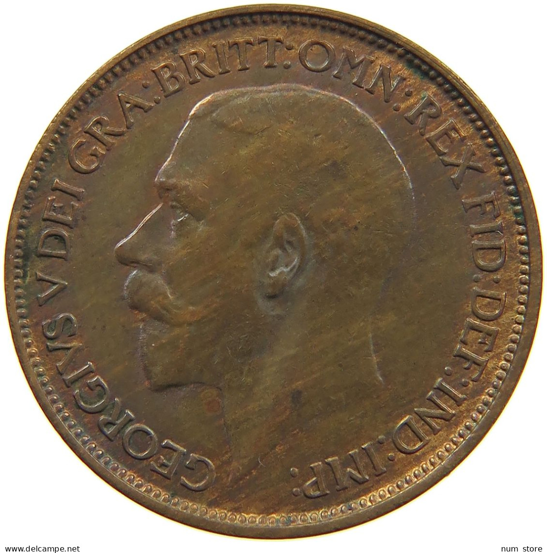 GREAT BRITAIN HALFPENNY 1913 George V. (1910-1936) #t002 0113 - C. 1/2 Penny