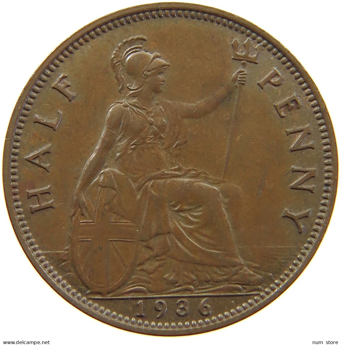 GREAT BRITAIN HALFPENNY 1936 George VI. (1936-1952) #c061 0043 - C. 1/2 Penny