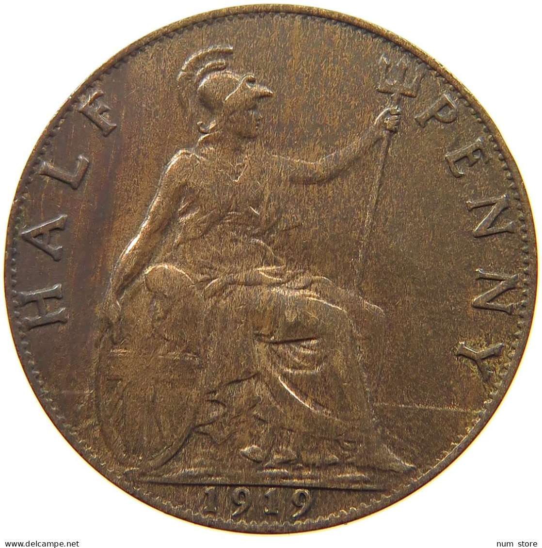 GREAT BRITAIN HALFPENNY 1919 George V. (1910-1936) #a002 0429 - C. 1/2 Penny