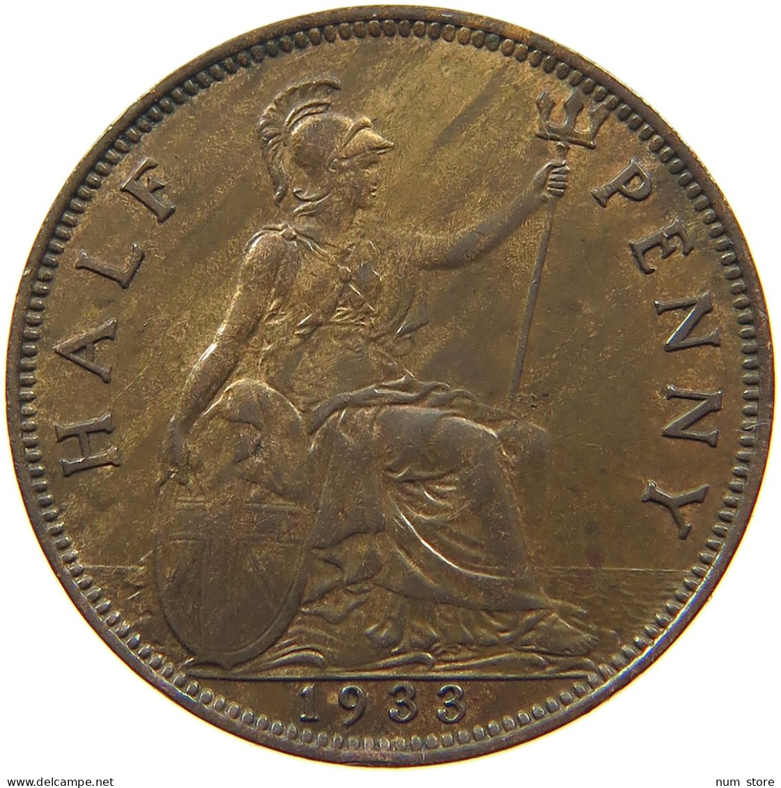 GREAT BRITAIN HALFPENNY 1933 George V. (1910-1936) #c079 0629 - C. 1/2 Penny