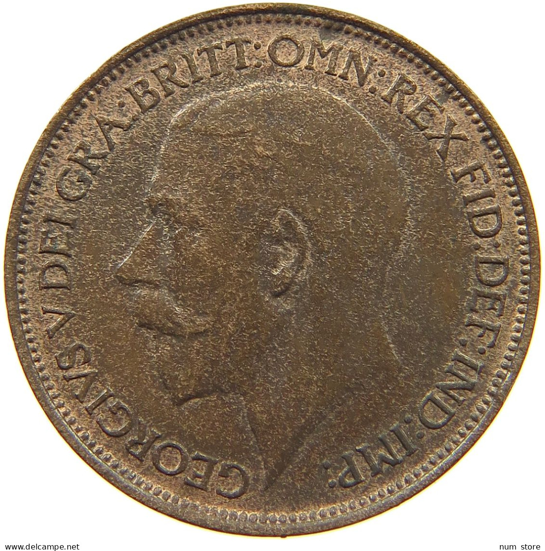 GREAT BRITAIN HALFPENNY 1912 George V. (1910-1936) #t006 0255 - C. 1/2 Penny