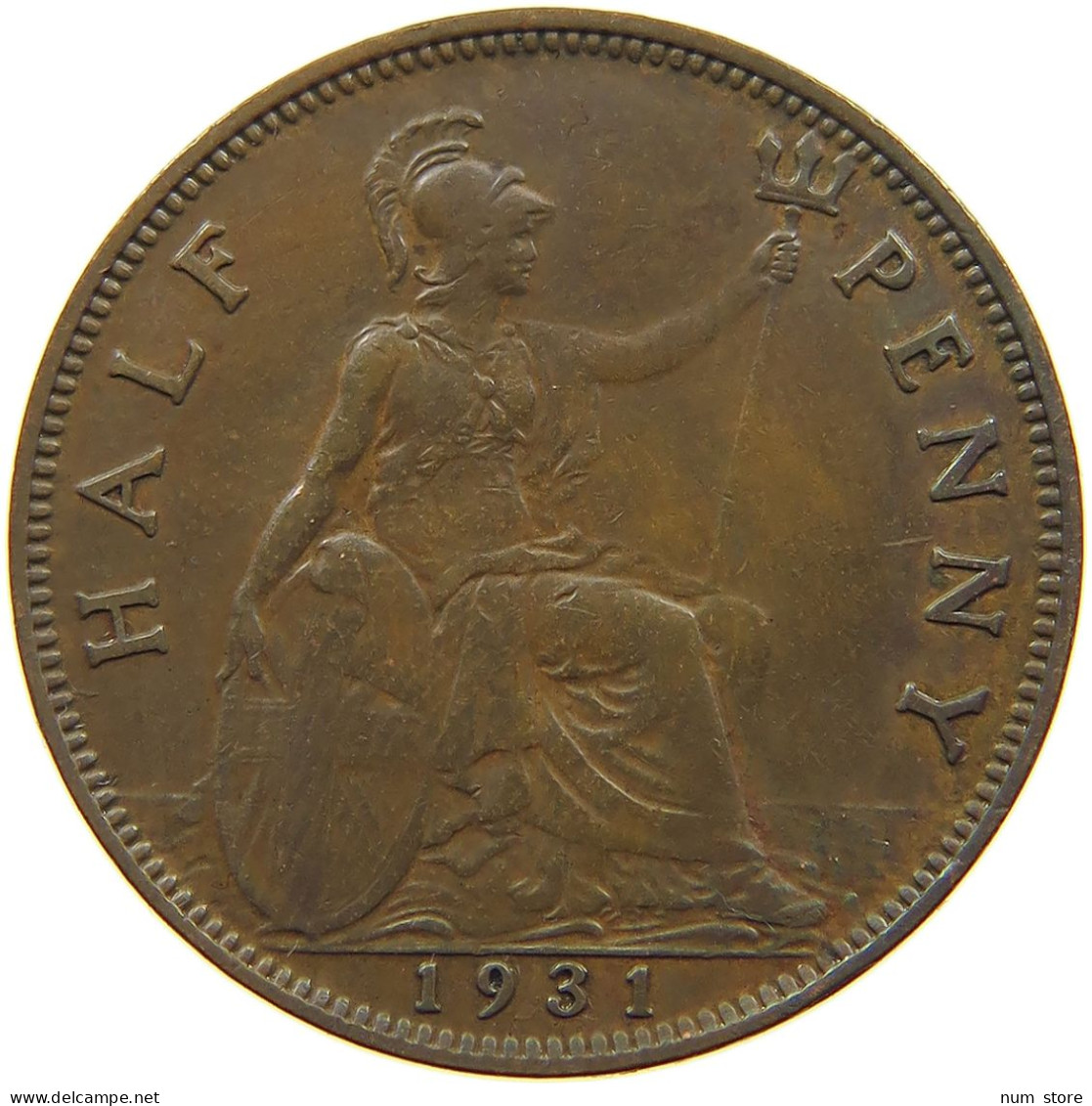 GREAT BRITAIN HALFPENNY 1931 George V. (1910-1936) #a094 0747 - C. 1/2 Penny