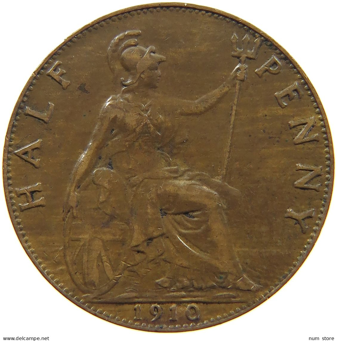 GREAT BRITAIN HALFPENNY 1910 George V. (1910-1936) #c061 0035 - C. 1/2 Penny