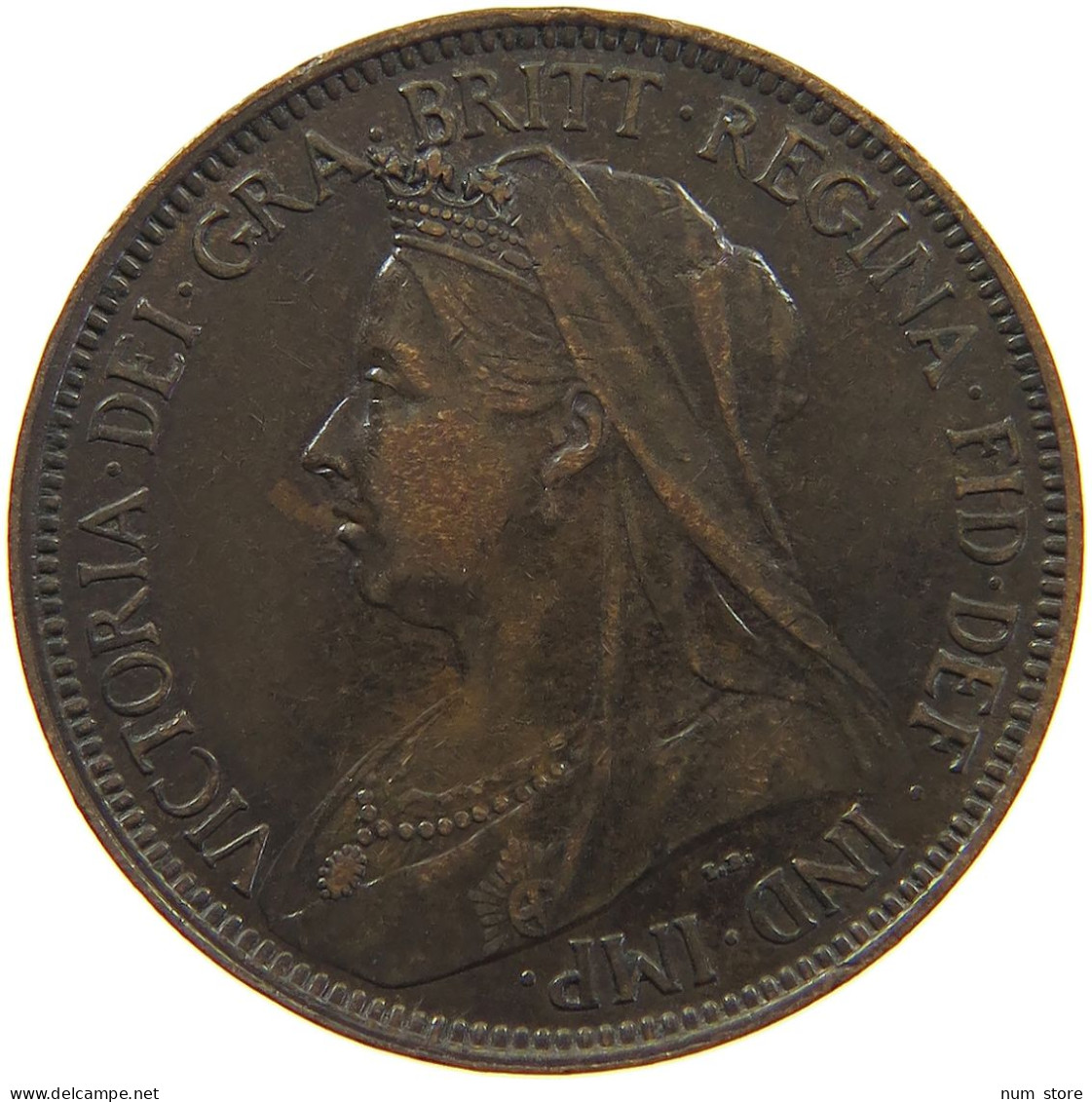 GREAT BRITAIN HALFPENNY 1899 Victoria 1837-1901 #c061 0017 - C. 1/2 Penny