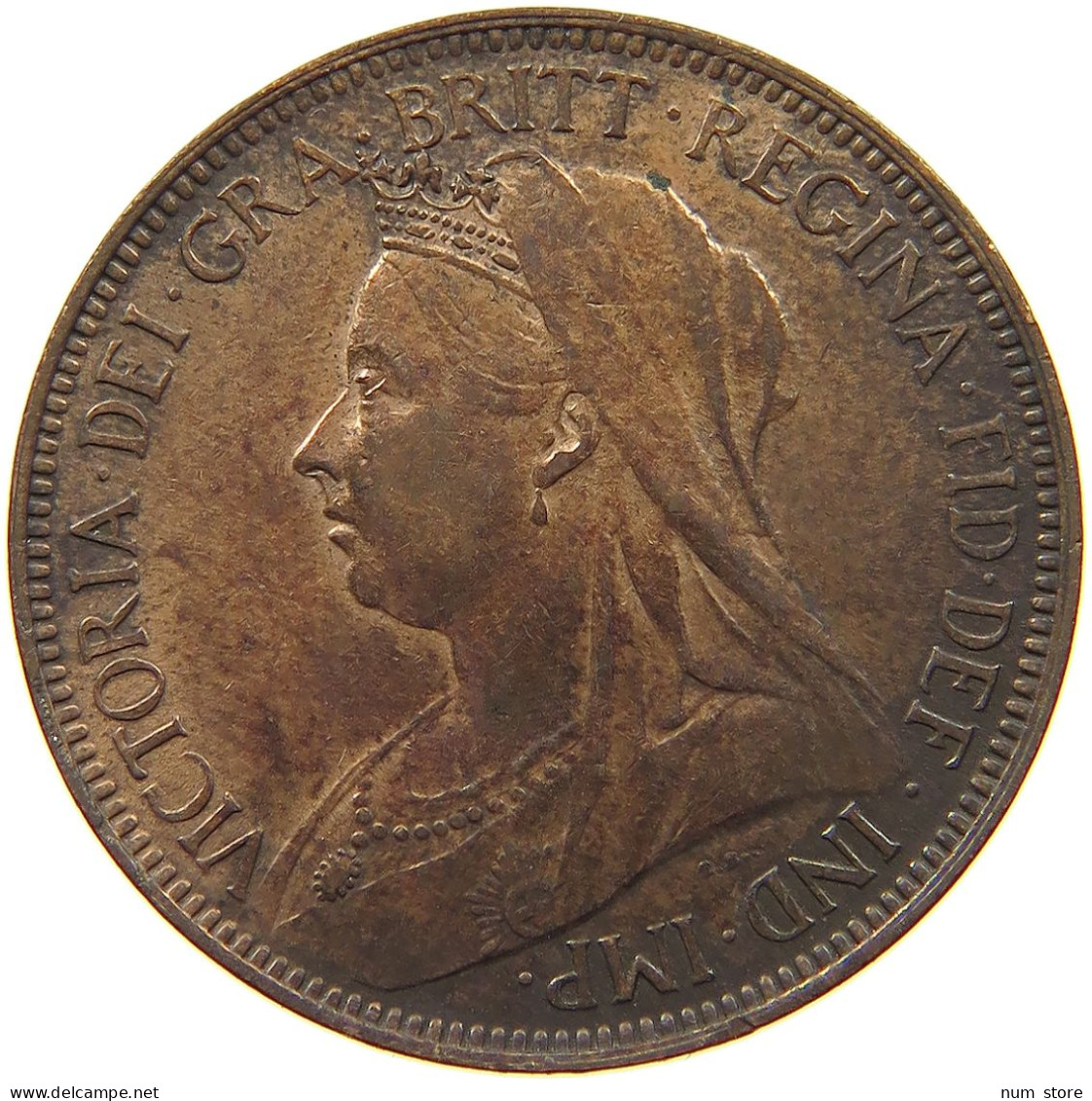 GREAT BRITAIN HALFPENNY 1900 Victoria 1837-1901 #t145 0515 - C. 1/2 Penny