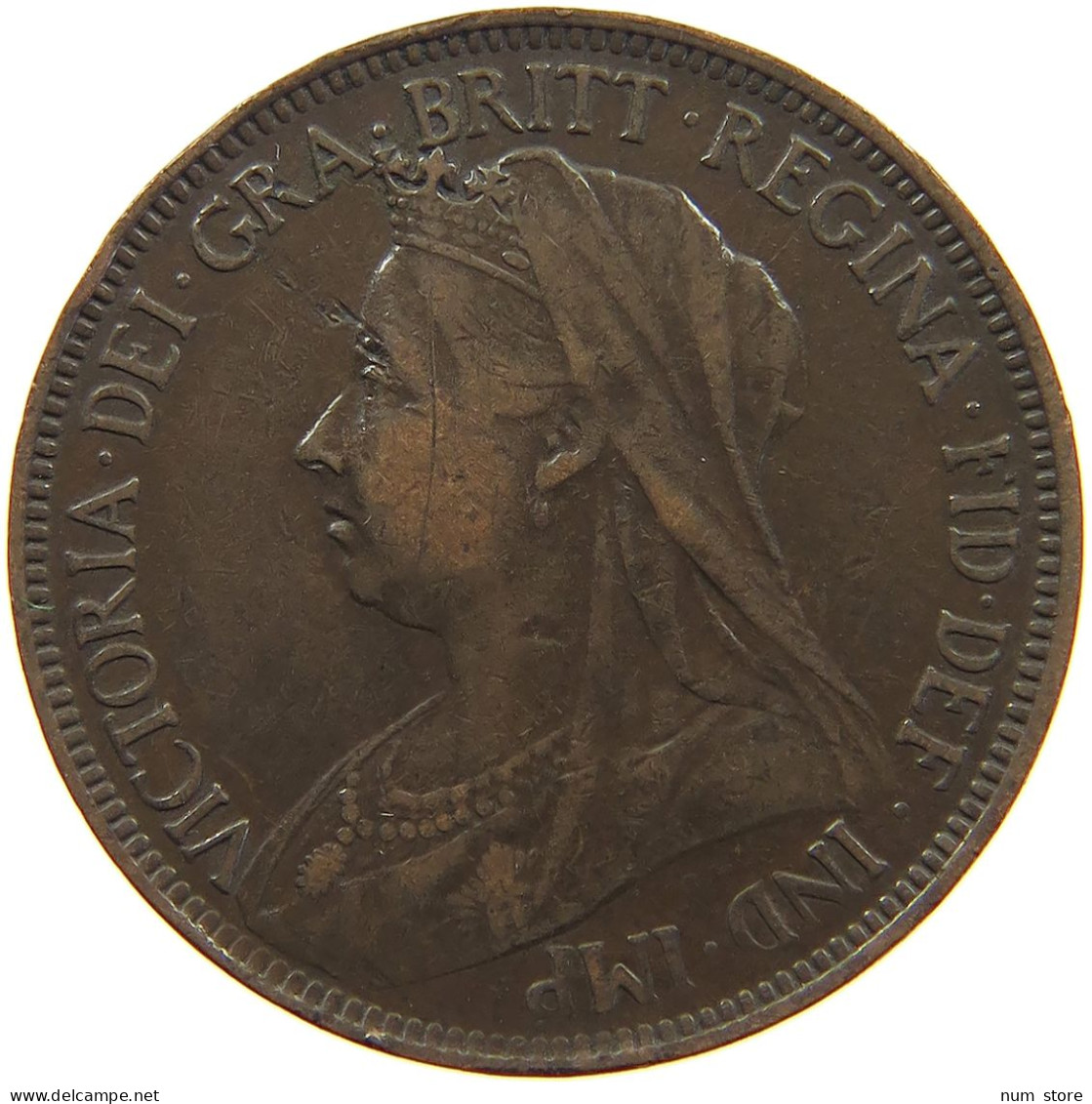 GREAT BRITAIN HALFPENNY 1901 Victoria 1837-1901 #c061 0013 - C. 1/2 Penny