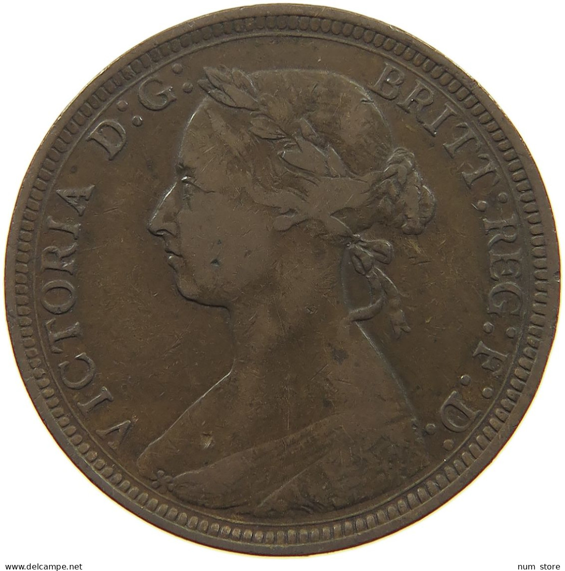 GREAT BRITAIN HALFPENNY 1893 Victoria 1837-1901 #c080 0331 - C. 1/2 Penny