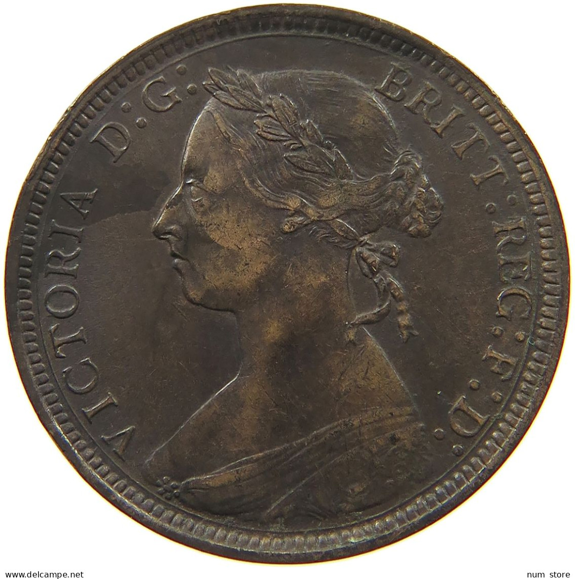 GREAT BRITAIN HALFPENNY 1891 Victoria 1837-1901 #t156 0593 - C. 1/2 Penny