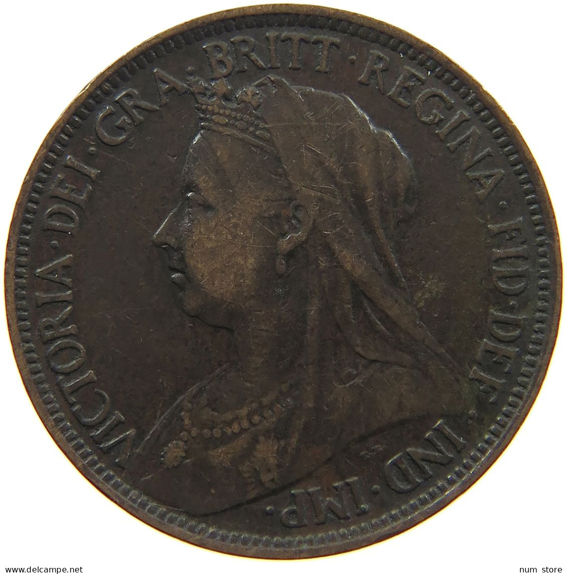 GREAT BRITAIN HALFPENNY 1896 Victoria 1837-1901 #c034 0007 - C. 1/2 Penny