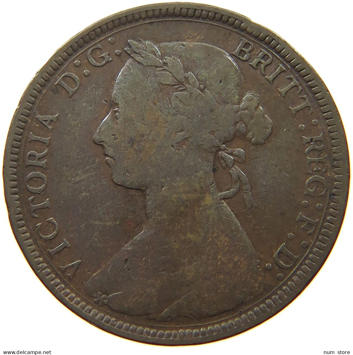 GREAT BRITAIN HALFPENNY 1891 Victoria 1837-1901 #s050 0153 - C. 1/2 Penny