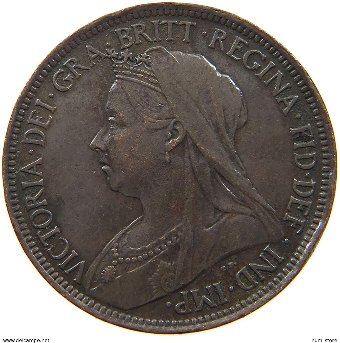 GREAT BRITAIN HALFPENNY 1896 Victoria 1837-1901 #s050 0109 - C. 1/2 Penny