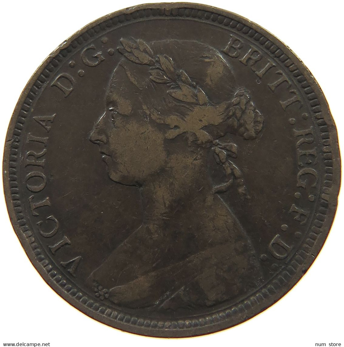 GREAT BRITAIN HALFPENNY 1890 Victoria 1837-1901 #c080 0329 - C. 1/2 Penny