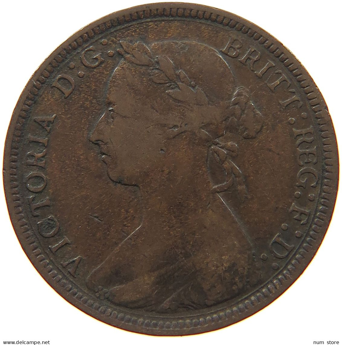 GREAT BRITAIN HALFPENNY 1887 Victoria 1837-1901 #s019 0275 - C. 1/2 Penny