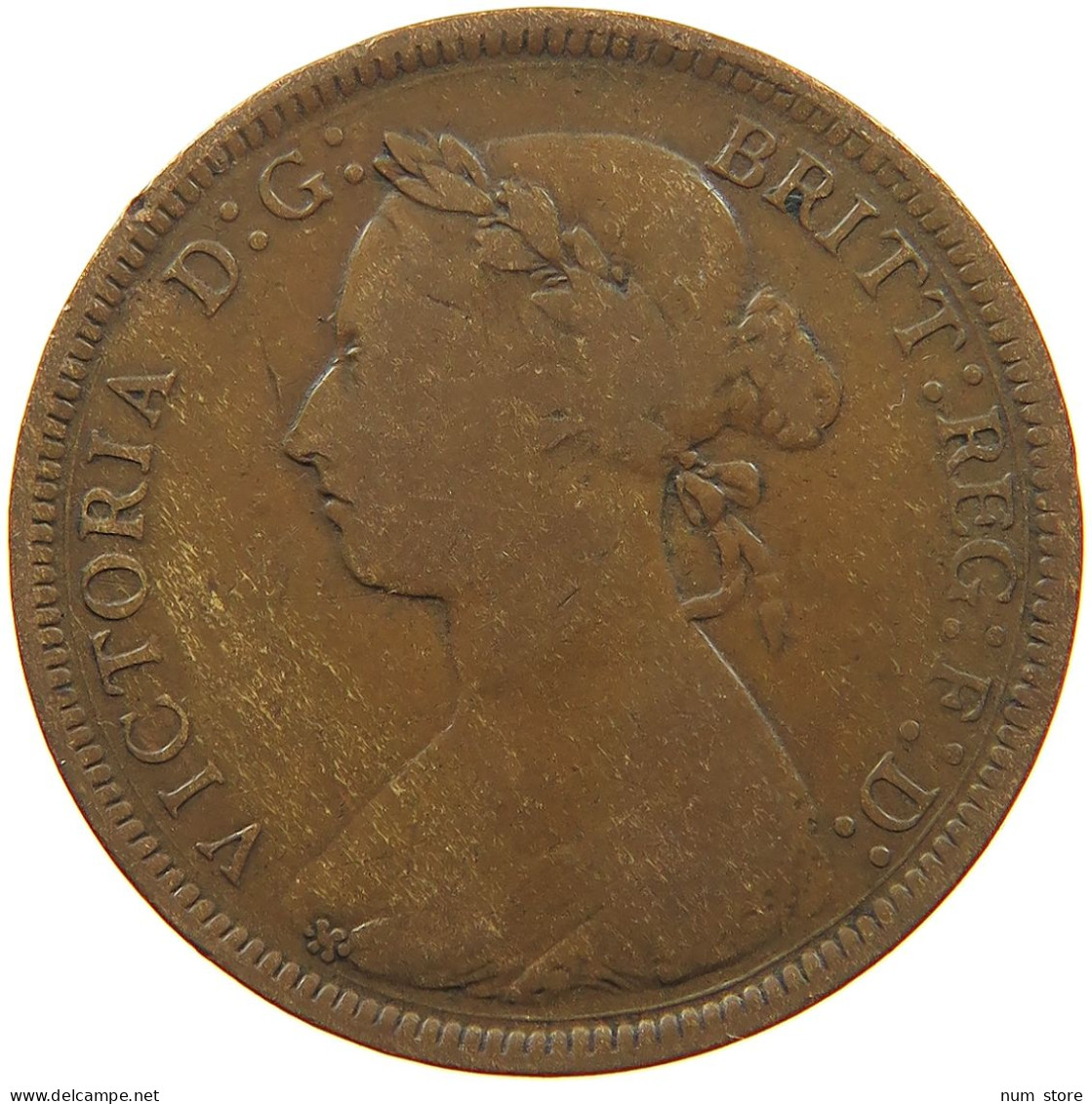 GREAT BRITAIN HALFPENNY 1888 Victoria 1837-1901 #t017 0319 - C. 1/2 Penny