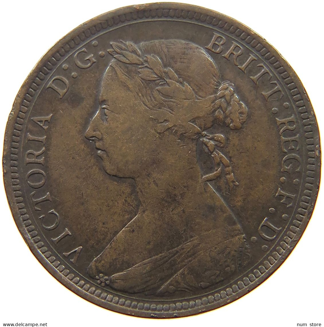 GREAT BRITAIN HALFPENNY 1890 Victoria 1837-1901 #a002 0425 - C. 1/2 Penny