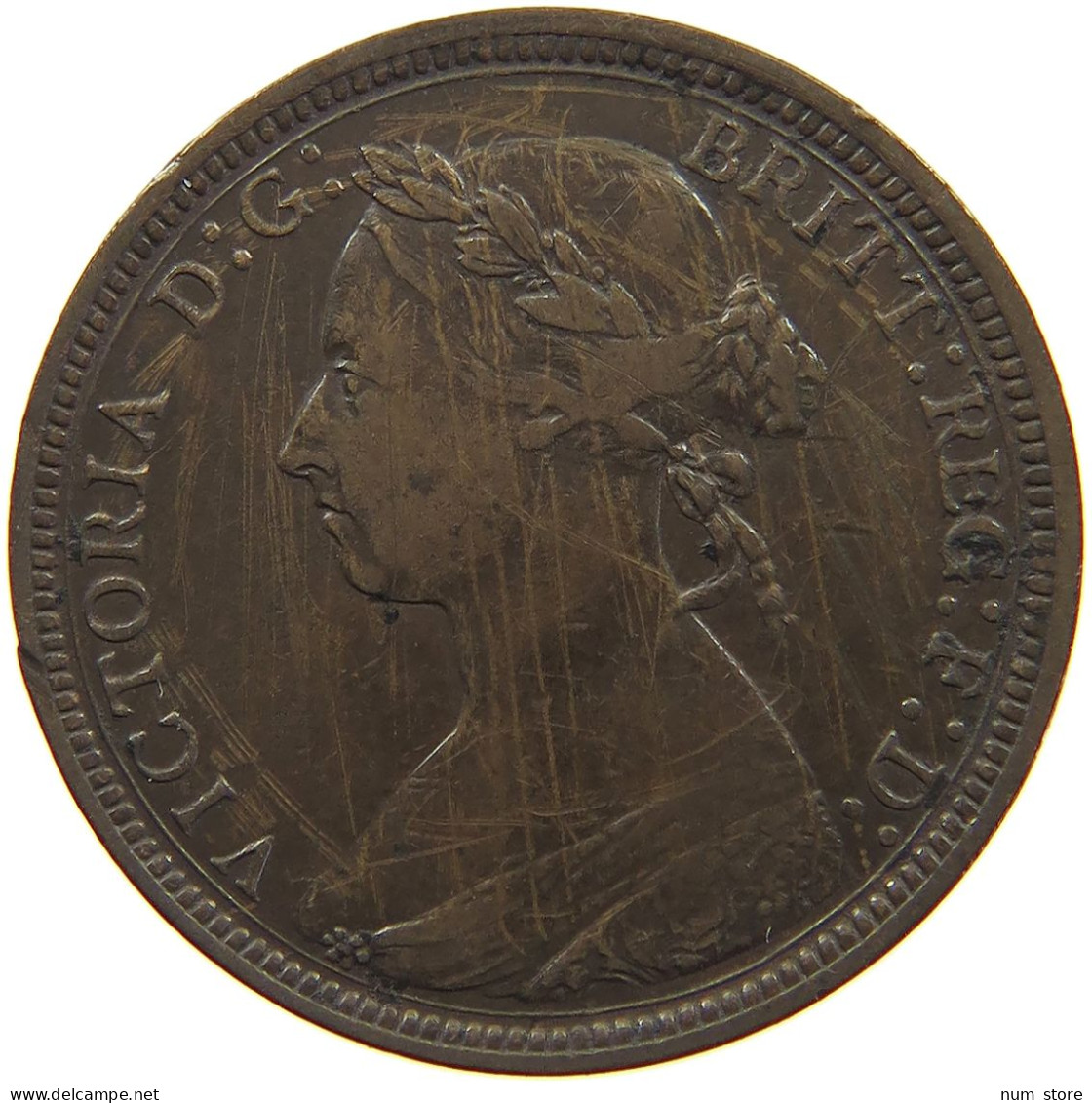 GREAT BRITAIN HALFPENNY 1887 Victoria 1837-1901 #c061 0023 - C. 1/2 Penny