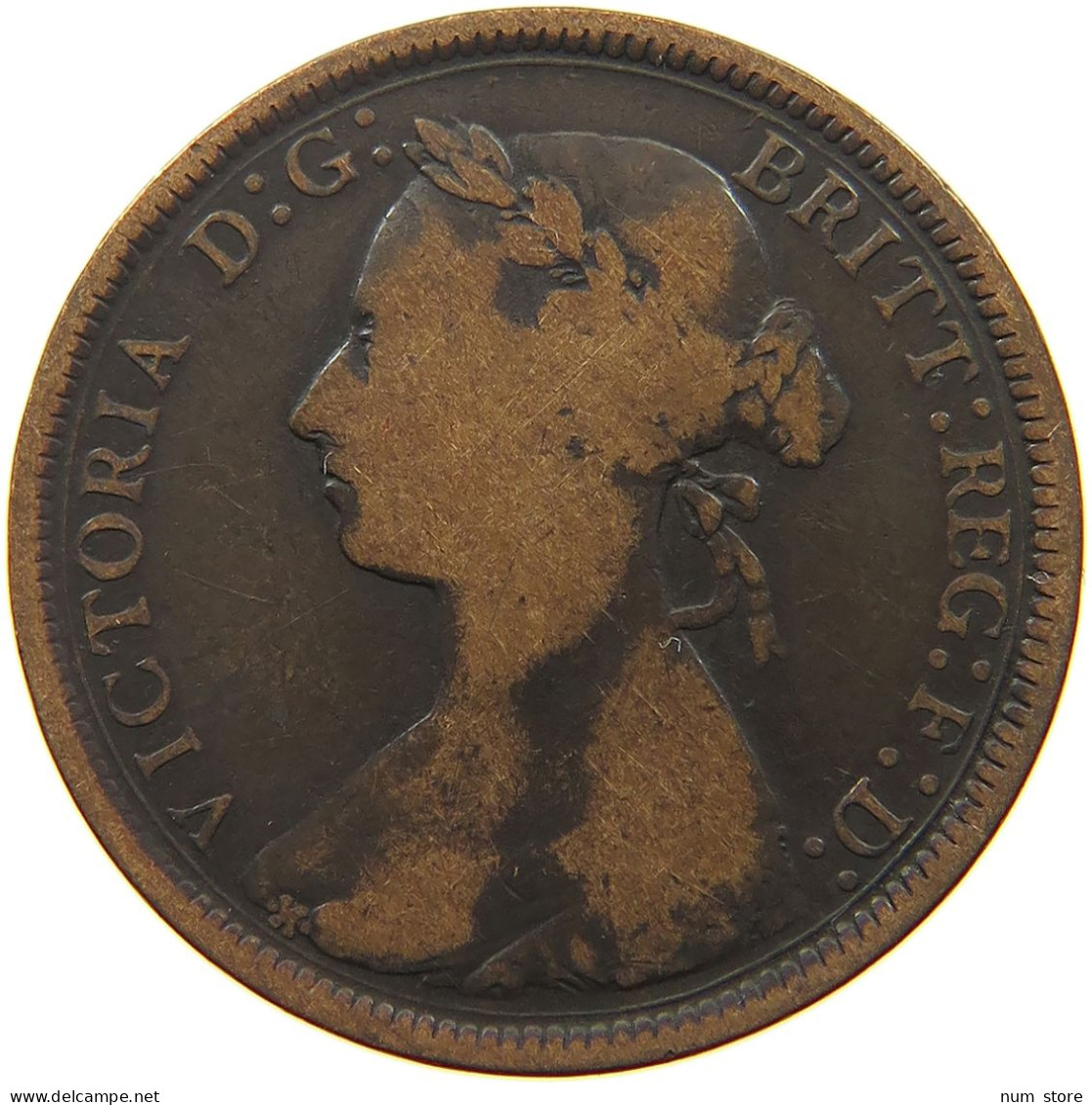 GREAT BRITAIN HALFPENNY 1887 Victoria 1837-1901 #a095 0313 - C. 1/2 Penny