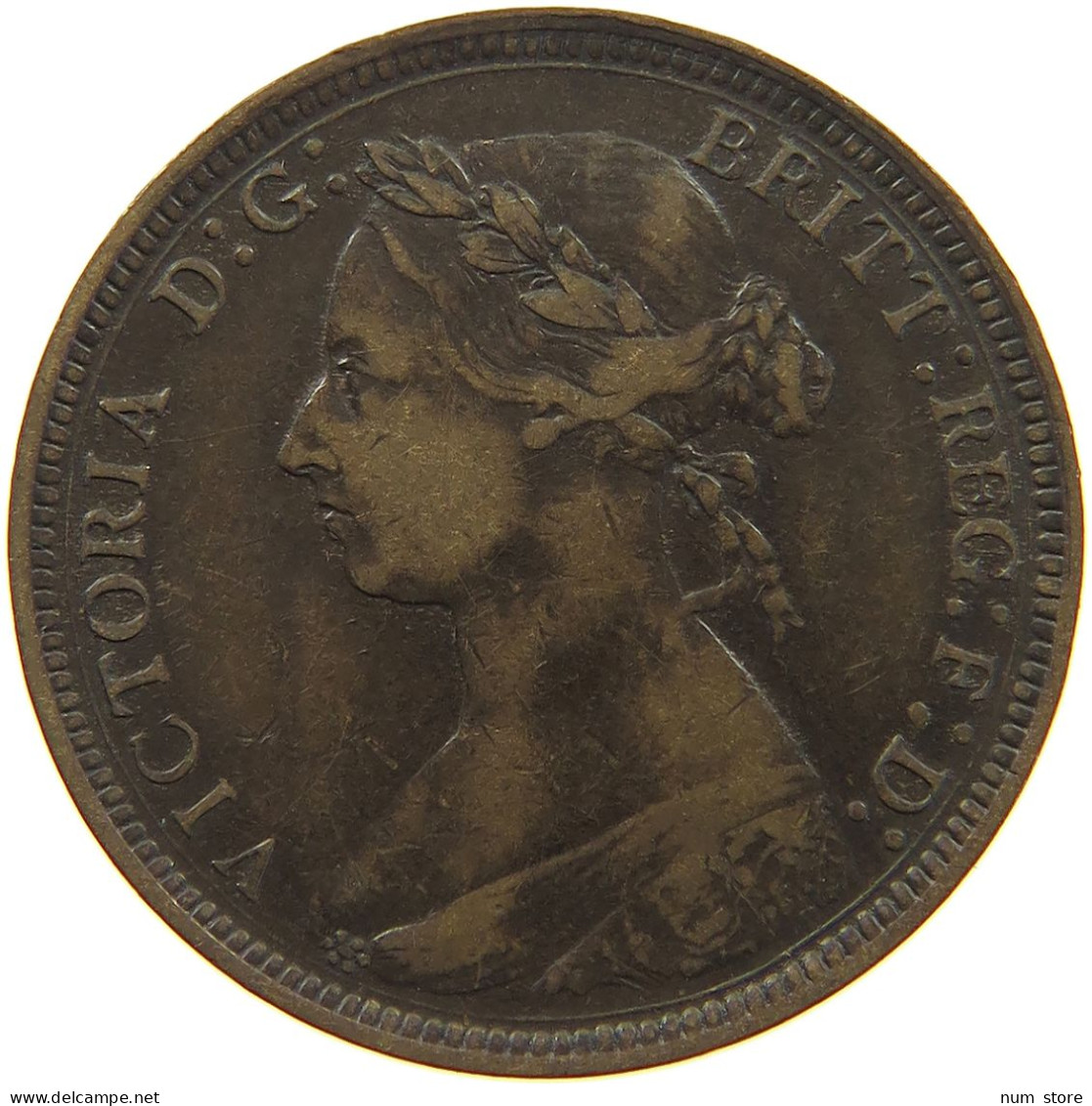 GREAT BRITAIN HALFPENNY 1887 Victoria 1837-1901 #c054 0173 - C. 1/2 Penny