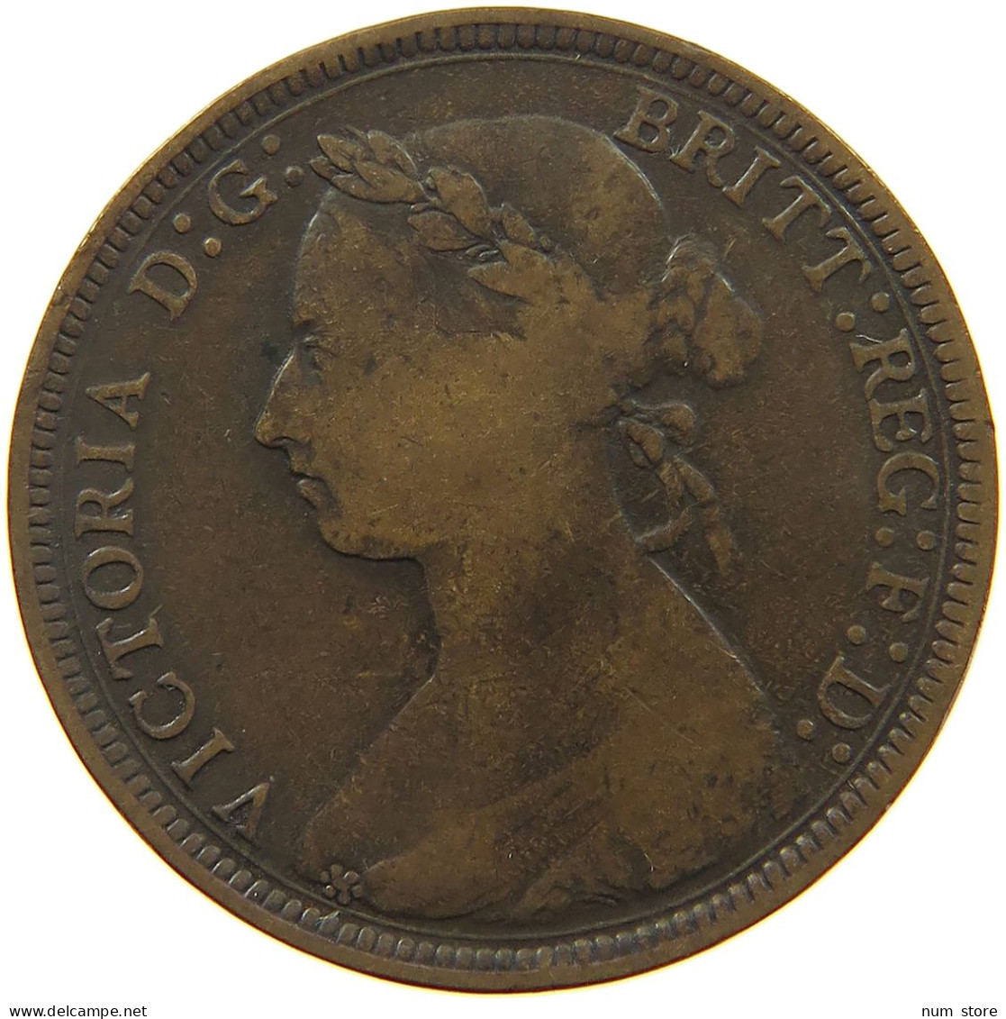 GREAT BRITAIN HALFPENNY 1886 Victoria 1837-1901 #s013 0053 - C. 1/2 Penny