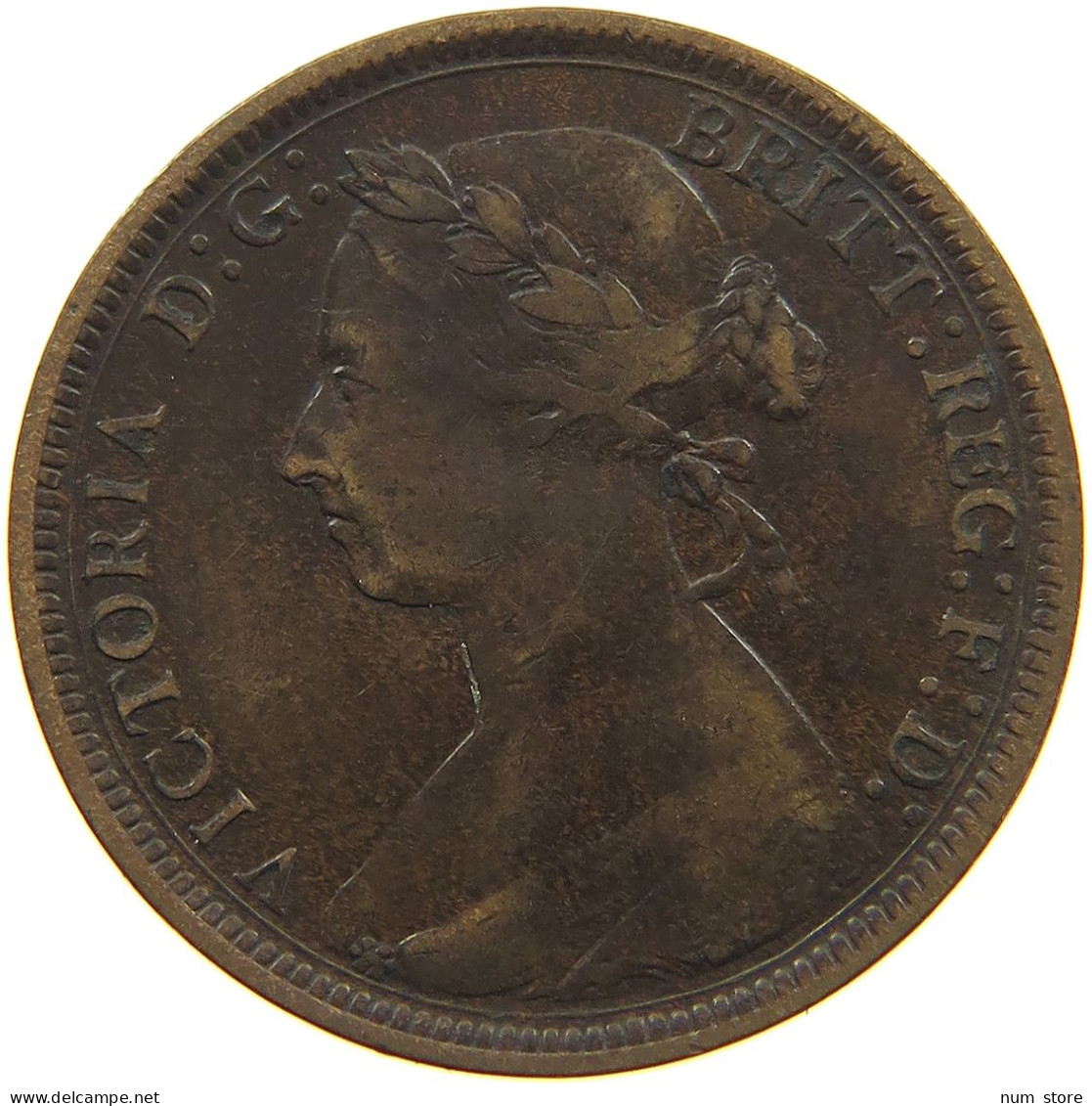 GREAT BRITAIN HALFPENNY 1886 Victoria 1837-1901 #c034 0003 - C. 1/2 Penny