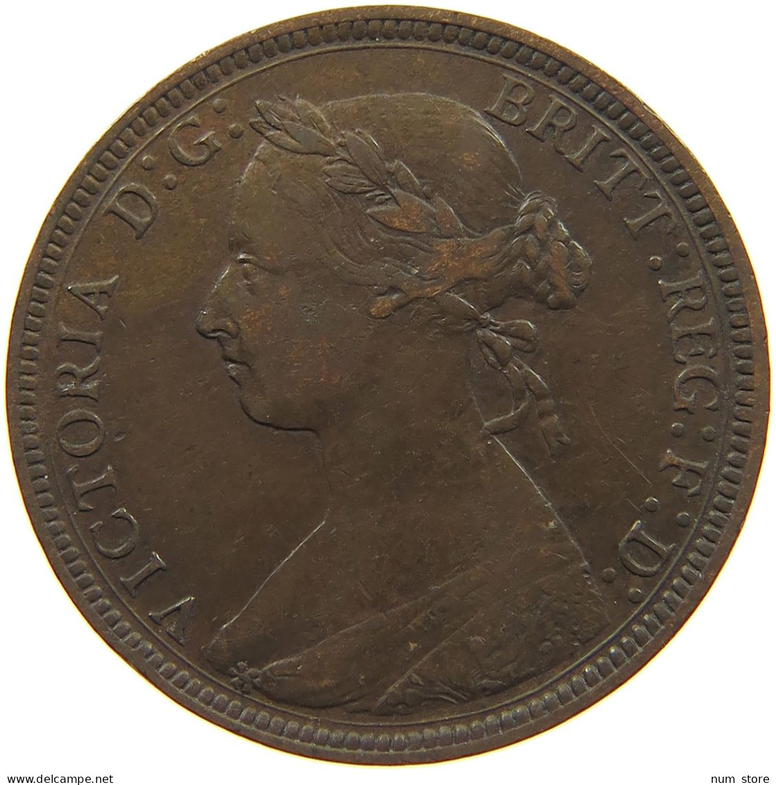 GREAT BRITAIN HALFPENNY 1886 Victoria 1837-1901 #c018 0137 - C. 1/2 Penny
