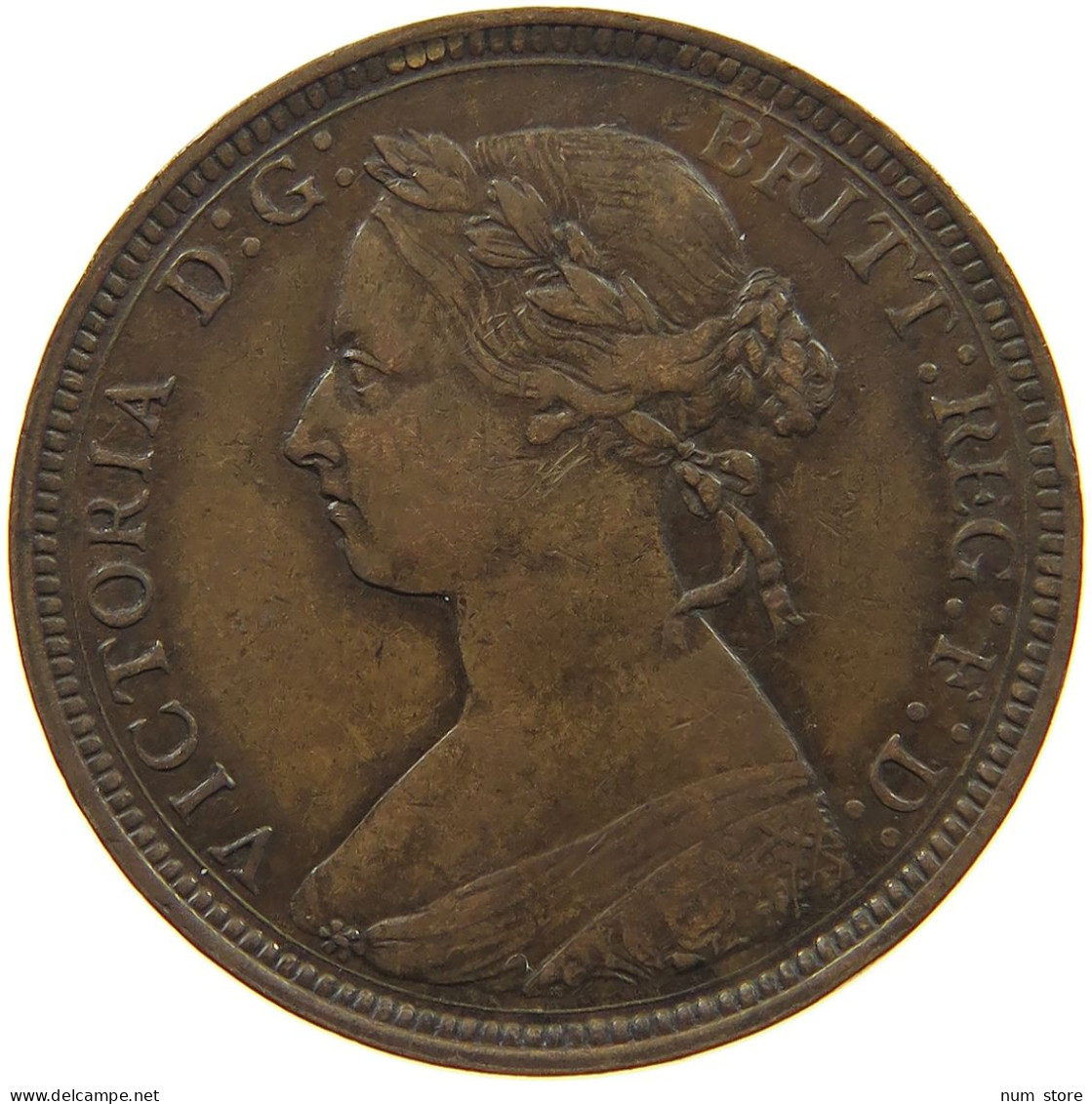 GREAT BRITAIN HALFPENNY 1886 Victoria 1837-1901 #c018 0127 - C. 1/2 Penny