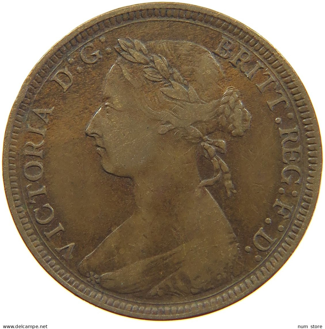 GREAT BRITAIN HALFPENNY 1885 Victoria 1837-1901 #c046 0337 - C. 1/2 Penny