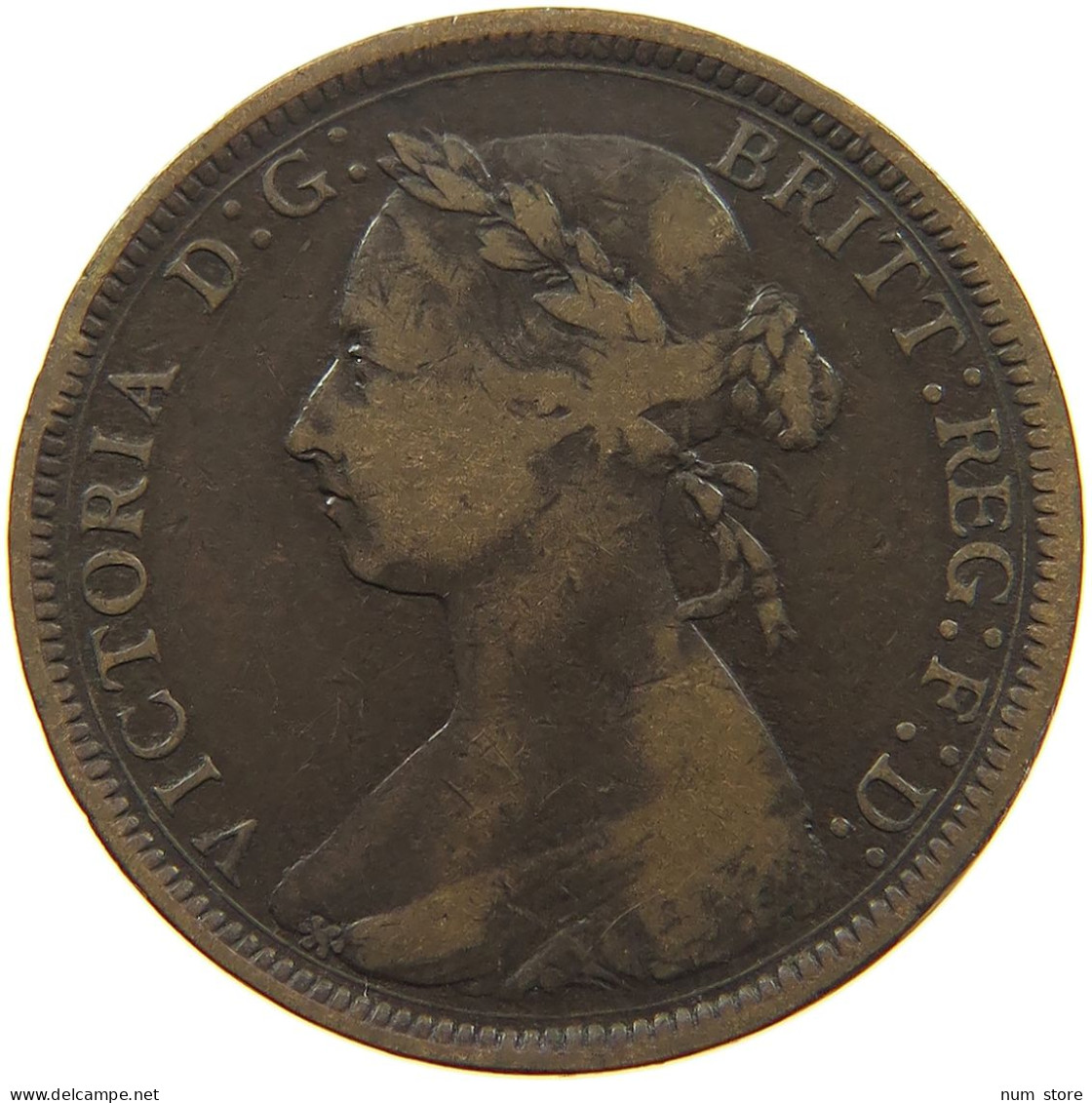 GREAT BRITAIN HALFPENNY 1886 Victoria 1837-1901 #a058 0071 - C. 1/2 Penny