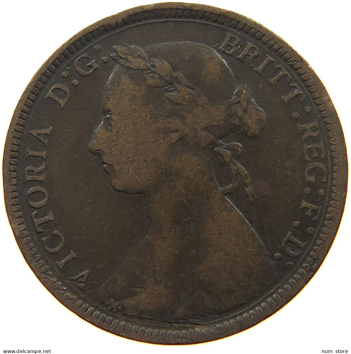 GREAT BRITAIN HALFPENNY 1886 Victoria 1837-1901 #a010 0487 - C. 1/2 Penny