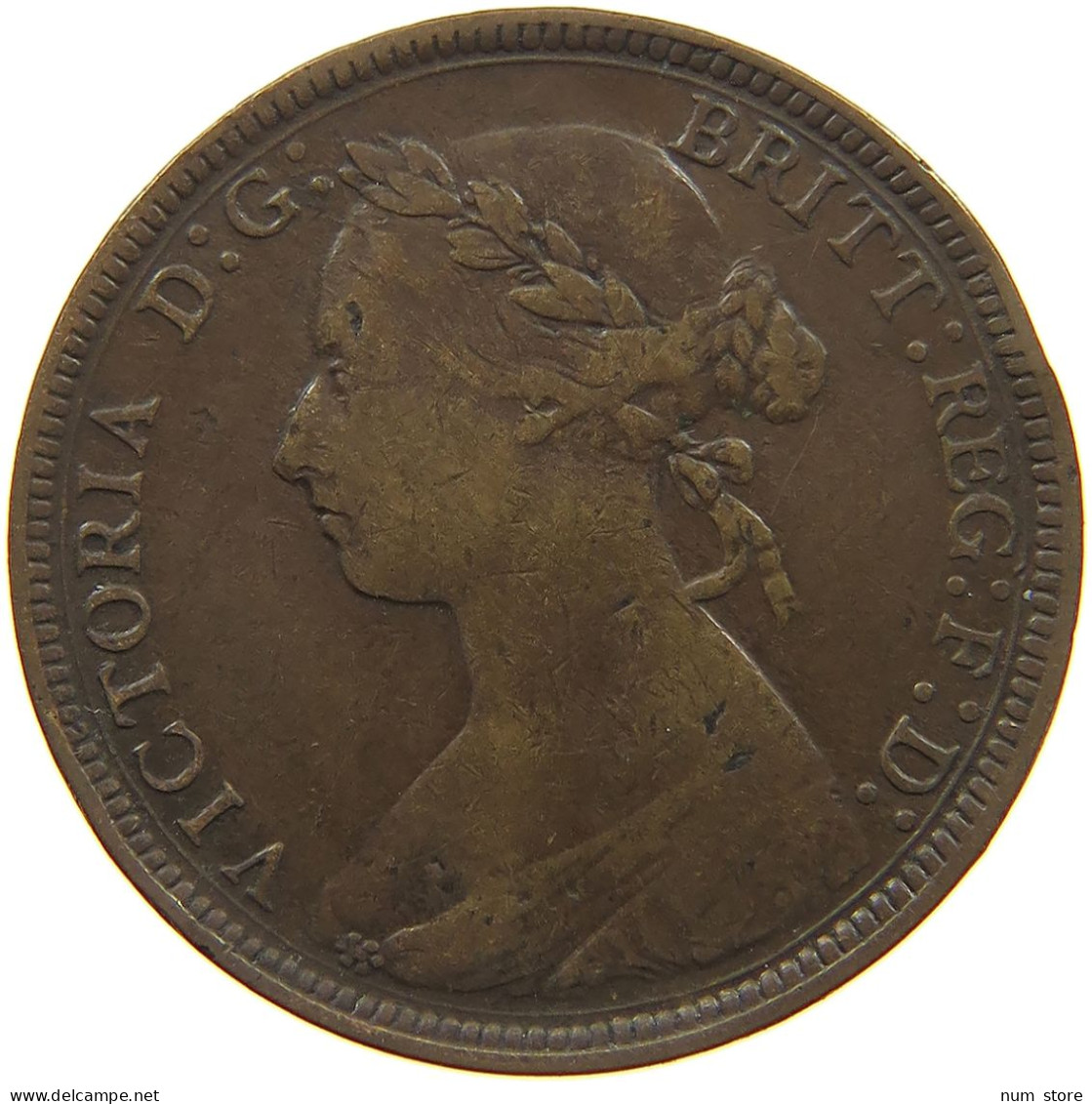 GREAT BRITAIN HALFPENNY 1885 Victoria 1837-1901 #c020 0355 - C. 1/2 Penny