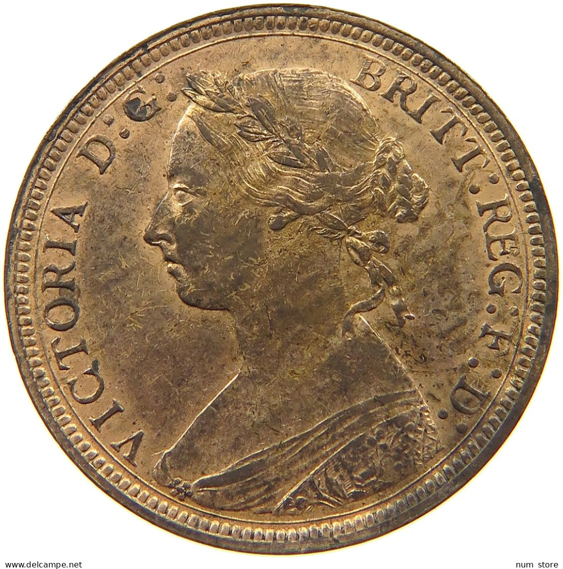 GREAT BRITAIN HALFPENNY 1885 Victoria 1837-1901 #a011 0385 - C. 1/2 Penny