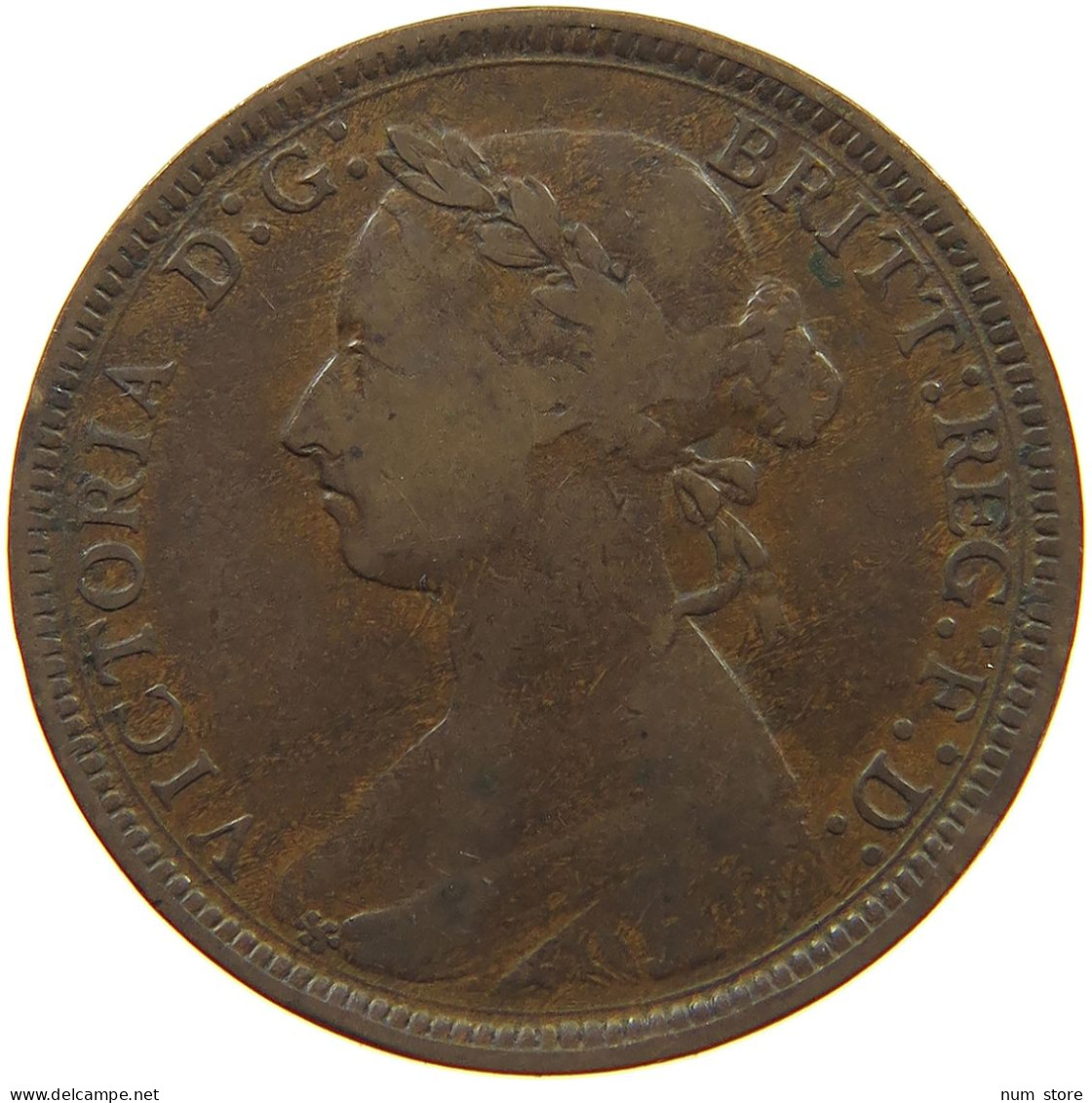 GREAT BRITAIN HALFPENNY 1884 Victoria 1837-1901 #c015 0279 - C. 1/2 Penny