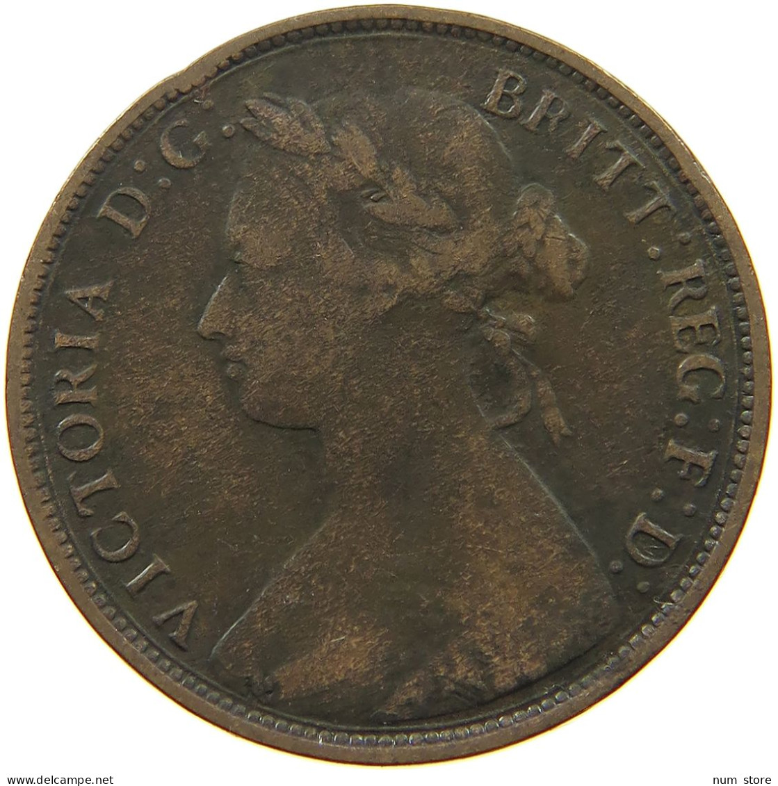 GREAT BRITAIN HALFPENNY 1876 H Victoria 1837-1901 #a011 0415 - C. 1/2 Penny