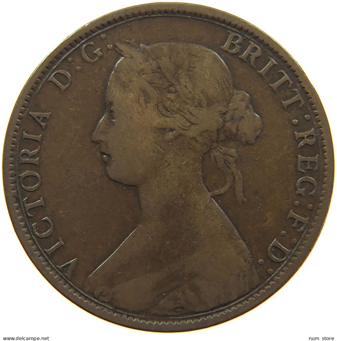 GREAT BRITAIN HALFPENNY 1862 Victoria 1837-1901 #c061 0021 - C. 1/2 Penny