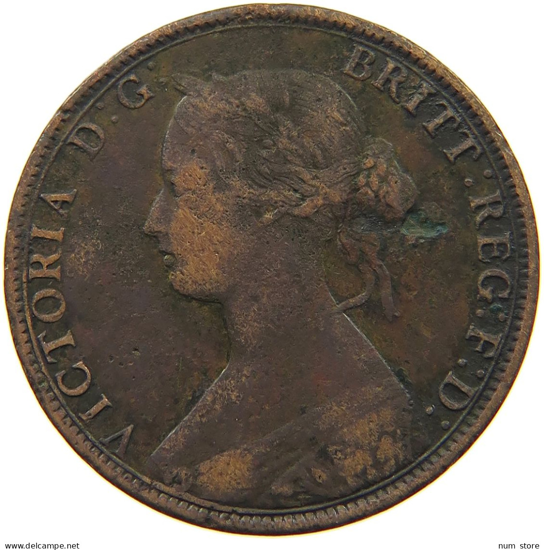 GREAT BRITAIN HALFPENNY 1863 Victoria 1837-1901 #c079 0111 - C. 1/2 Penny