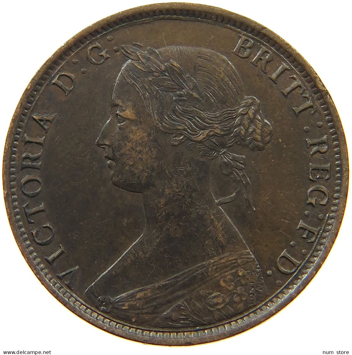GREAT BRITAIN HALFPENNY 1862 Victoria 1837-1901 #t100 0459 - C. 1/2 Penny