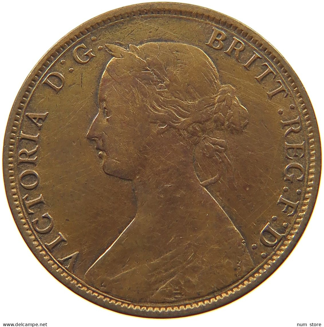 GREAT BRITAIN HALFPENNY 1862 Victoria 1837-1901 #a011 0397 - C. 1/2 Penny